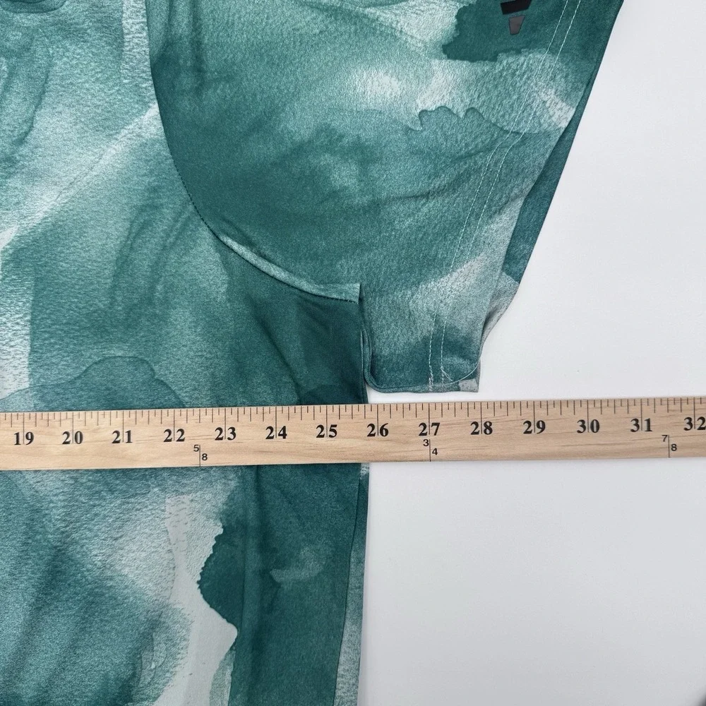 2XL Adidas Men's Ultimate Polo Cloud Print Golf Shirt,Green/Wndr Silver,Size 2XL